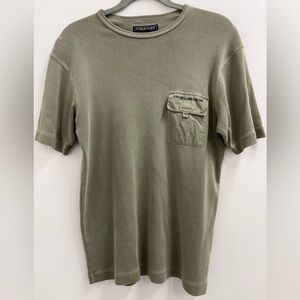 Vintage STRUCTURE Heavy Cotton Men’s Shirt Size Small Military Velcro Pocket